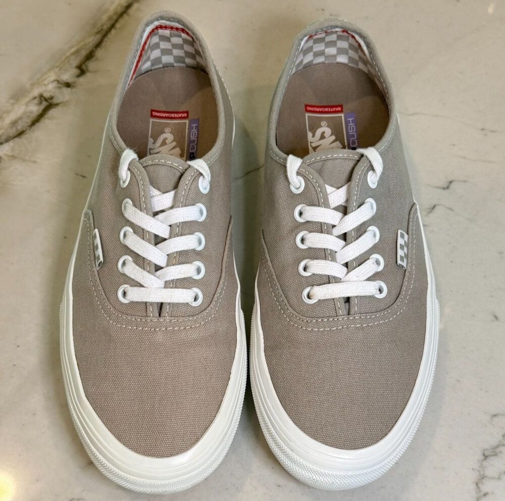 VANS Skate Authentic Shoes Drizzle Gray POP CUSH Men’s SIZE 9.5